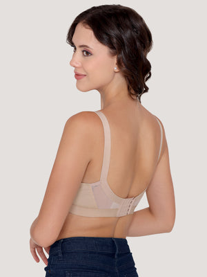 Kalyani Vega Ultimate Support Cross-Front Full Coverage Rich Cotton Bra with Side-Elastic Lift (C-F Cups) | Pack of 2 |WHITE L.NUDE