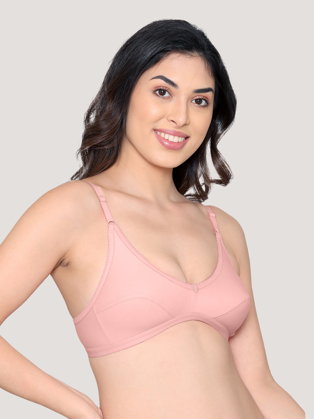 Vidhi Seamed Non-Padded Everyday Bra | Pack of 3-CREPE CREPE CREPE