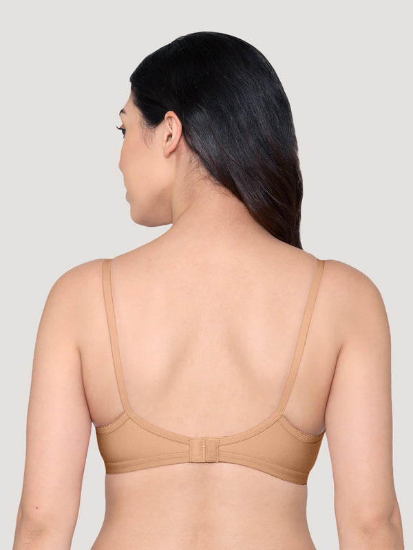 Vidhi Seamed Non-Padded Everyday Bra | Pack of 3-NUDE NUDE NUDE