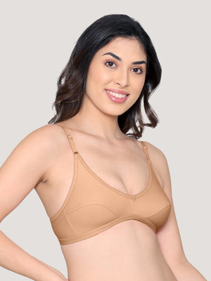 Vidhi Seamed Non-Padded Everyday Bra | Pack of 3-NUDE NUDE NUDE