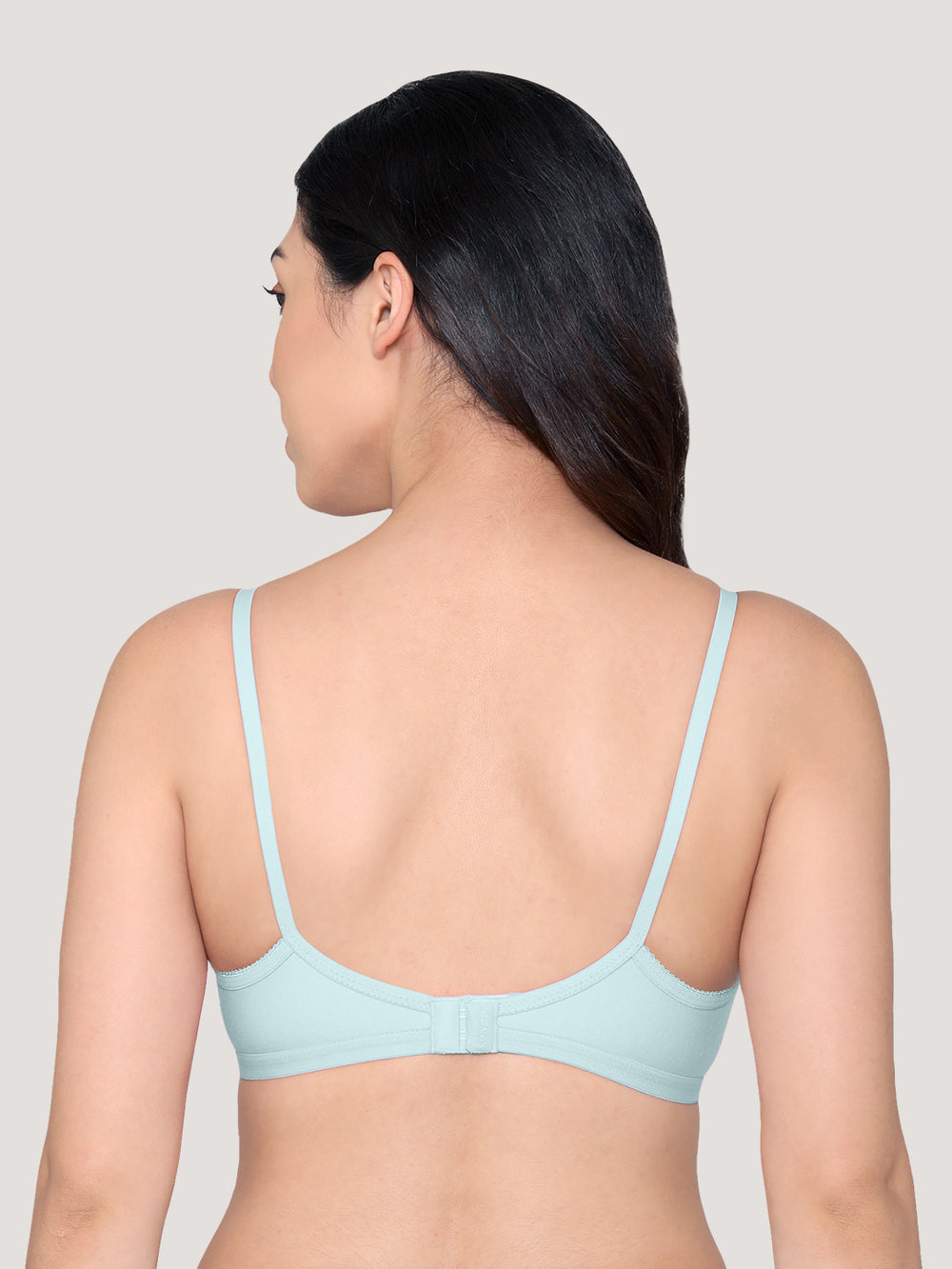 Vidhi Seamed Non-Padded Everyday Bra | Pack of 3-BLACK SKY BLUE WHITE