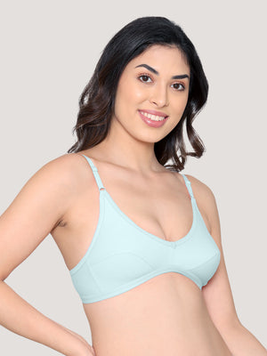 Vidhi Seamed Non-Padded Everyday Bra | Pack of 3-SKY BLUE SKY BLUE SKY BLUE