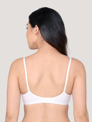 Vidhi Seamed Non-Padded Everyday Bra | Pack of 3-WHITE WHITE WHITE