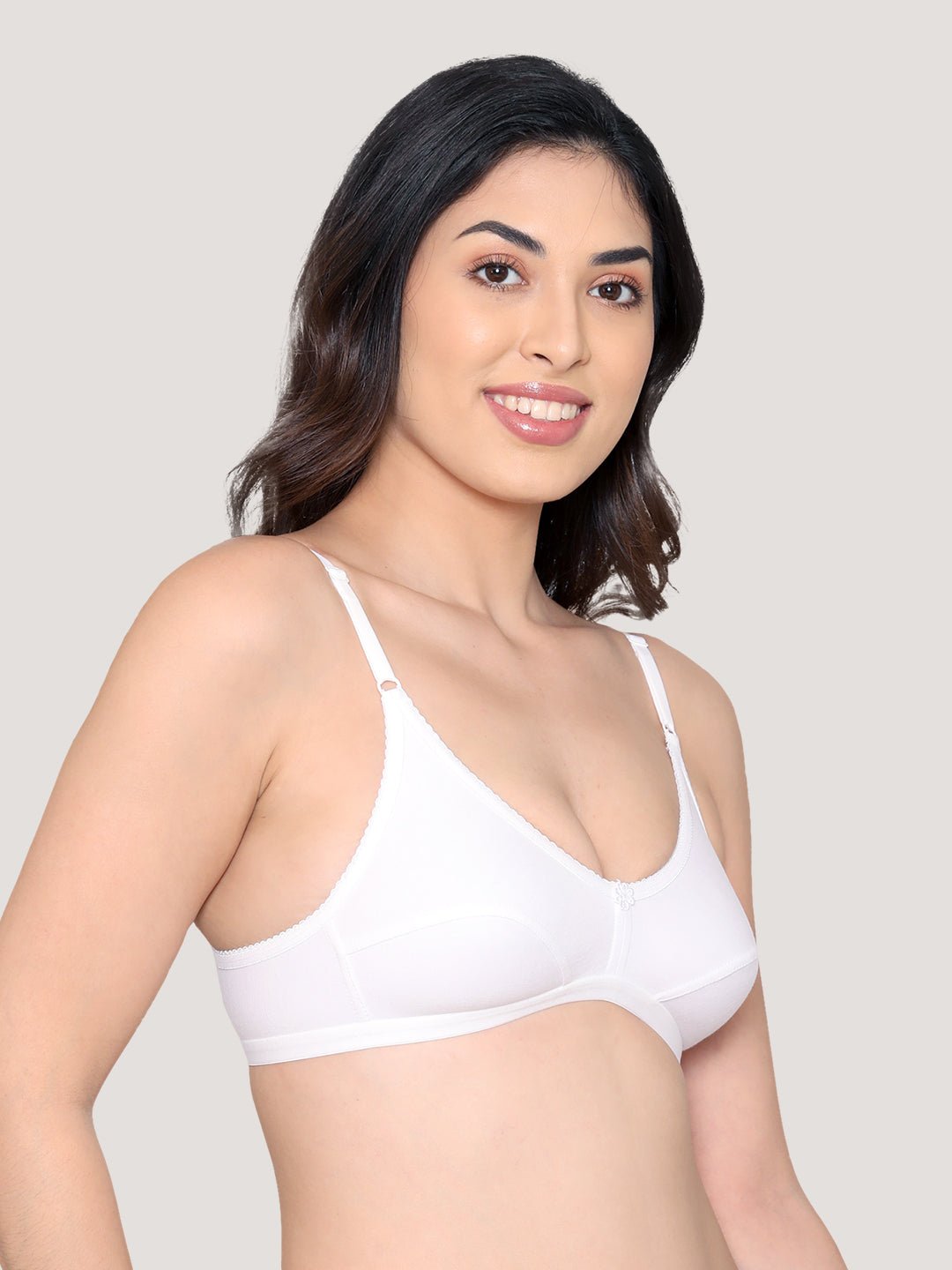 Vidhi Seamed Non-Padded Everyday Bra | Pack of 3-WHITE WHITE WHITE