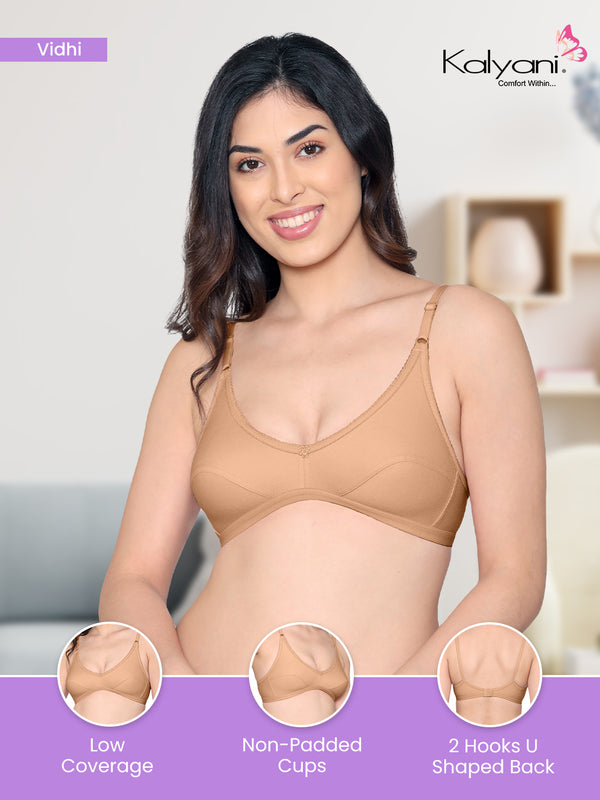 Vidhi Seamed Non-Padded Everyday Bra | Pack of 3-WHITE WHITE WHITE