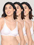 Kalyani Wamika Fuller Cups Non Padded Straight Back Everyday Bra | Pack of 3