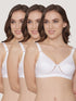 Kalyani Diksha Full Coverage Non Padded Double Layered Cups Everyday Bra | Pack of 3