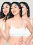 Kalyani Mia Full Coverage Double Layered Cups Cotton Beginners Bra | Pack of 3