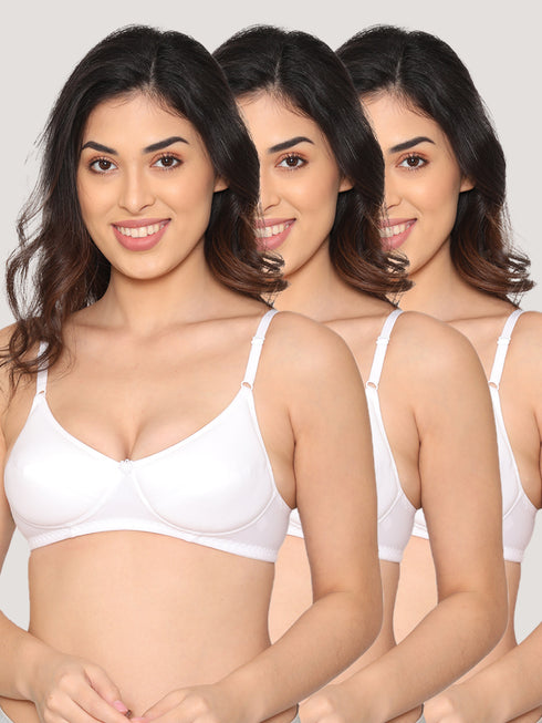 Kalyani Manjari Heavy Foam Full Coverage Everyday Bra | Pack of 3