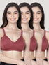 Kalyani Evlyn Full Coverage Double Layered Cups Regular Bra | Pack of 3