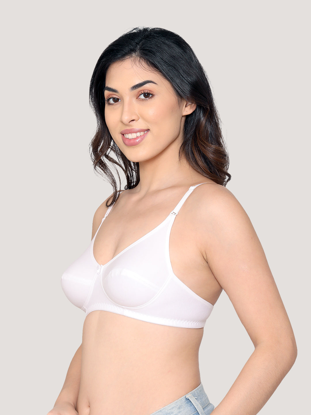 Wamika Fuller Cups Everyday Bra | Pack of 3-CAMEL L.PINK WHITE