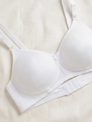 Evlyn Double Layered Cups Regular Bra | Pack of 3 | WHITE ONION CORAL