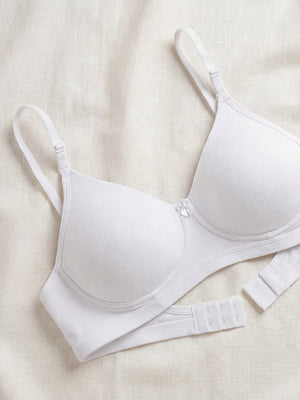 Kalyani Kirti Seamless Cups Non Padded Everyday T-Shirt Bra | Pack of 2-WHITE & WHITE