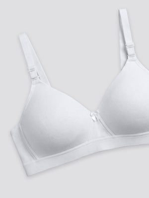 Tessa Full Support Seamless Designer Bra for Women Pack of 2-L.GREY WHITE