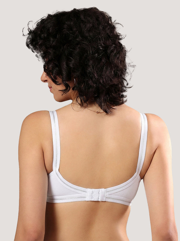 Damini Full Coverage Cotton Everyday Bra | Pack of 3-WHITE WHITE WHITE