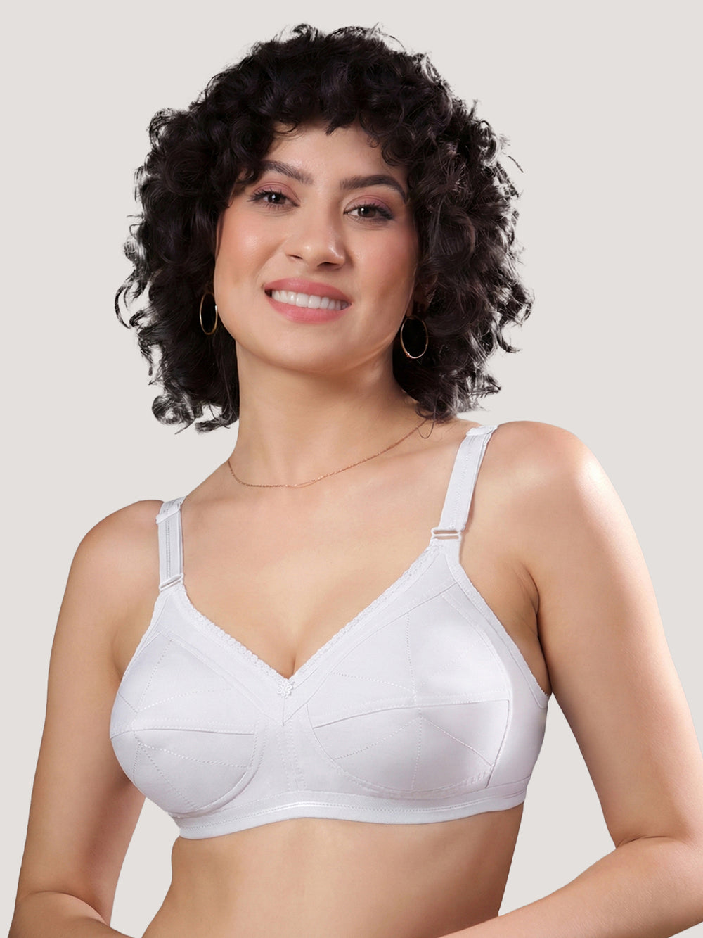 Damini Full Coverage Cotton Everyday Bra | Pack of 3-WHITE WHITE WHITE