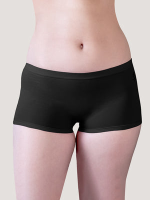 Willow Women's Boyshort Panties | Pack of 3-BLACK BLACK BLACK