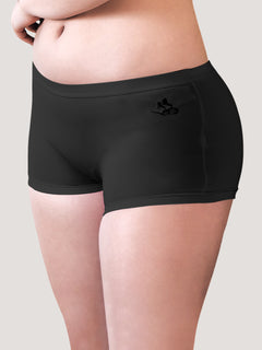 Willow Women's Mid Coverage Boyshort Panties | Pack of 6-BLK BLK BLK BLK BLK BLK