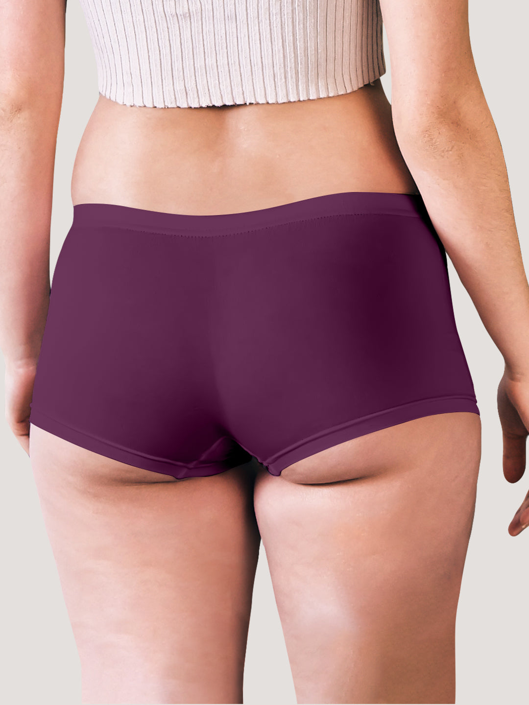 Willow Women's Boyshort Panties | Pack of 3-BURGUNDY BURGUNDY BURGUNDY