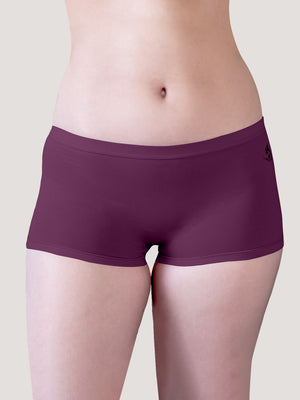 Willow Women's Boyshort Panties | Pack of 3-BURGUNDY BURGUNDY BURGUNDY