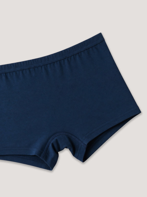 Willow High Coverage Women's Boyshort Briefs | Pack of 3-BLACK BURGUNDY NAVY BLUE