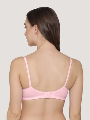 Winny Double Layered Non Padded Everyday Bra-PINK