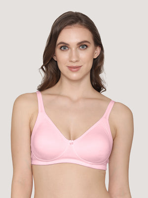 Winny Double Layered Non Padded Everyday Bra-PINK