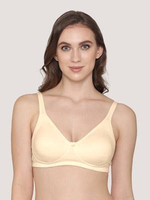 Winny Double Layered Non Padded Everyday Bra-SKIN