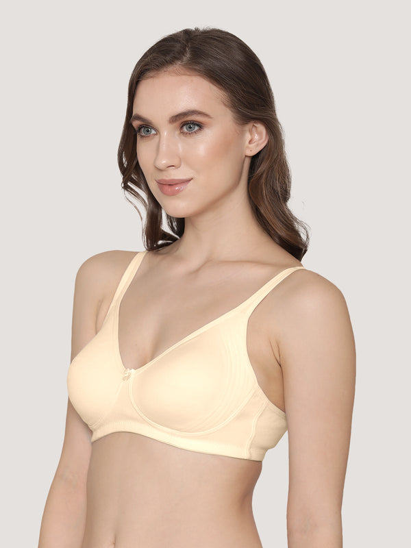 Winny Double Layered Non Padded Everyday Bra-SKIN