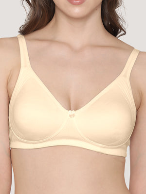 Winny Double Layered Non Padded Everyday Bra-SKIN