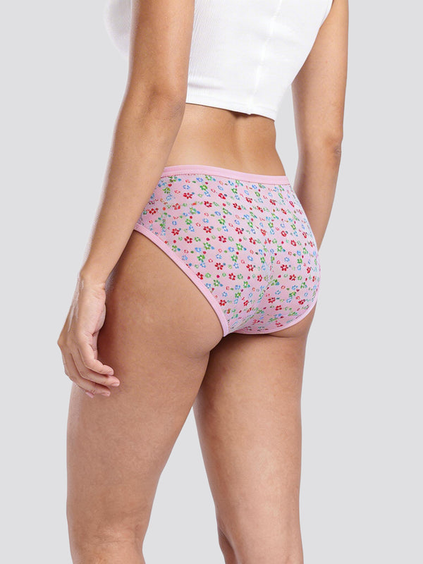 Kalyani 6072 Low Waist Bikini Style Cotton Printed Panties | Pack of 6 | Colors and Prints may vary