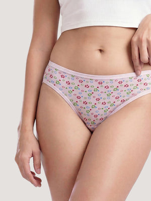 Kalyani 6072 Low Waist Bikini Style Cotton Printed Panties | Pack of 6 | Colors and Prints may vary