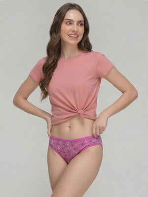Kalyani 6074 Low Waist Bikini Style Cotton Printed Panties | Pack of 6 | Colors and Prints may vary