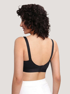 Kalyani Ashley Double Layered Seamless Cups Full Coverage Cotton Lycra Bra | Pack of 2 |GREY BLACK