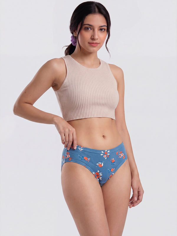 Kalyani 50002 Mid Coverage Super Comfortable Printed Panties | Pack of 5