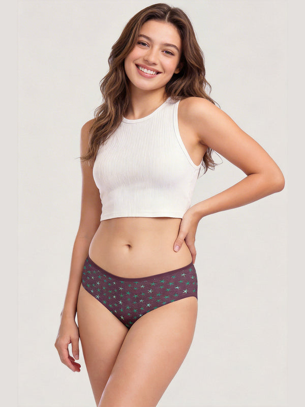 Kalyani 58006 Super Comfy Cotton Low Waist Panties (Briefs) for Women | Pack of 6