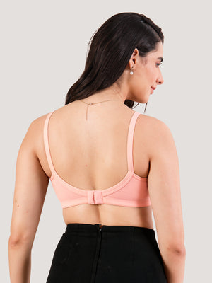 Cherry Full Coverage Lightly Padded Everyday Bra | Pack of 3-CAMEL PEACH SKIN