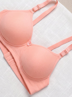 Cherry Full Coverage Lightly Padded Everyday Bra | Pack of 3-MAROON BLACK PEACH