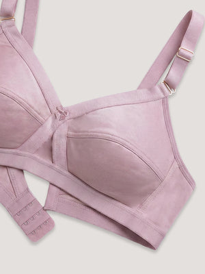 K LINGERIE Cross Care Women's Full Coverage Non Padded Wirefree Minimizer Bra-CREPE WHITE