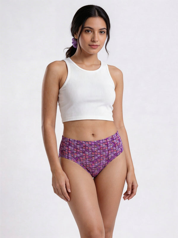 Kalyani 8545 Soft & Breathable Cotton Printed Ladies Underwear | Hipster Style | Pack of 6 | Colors and Prints may vary