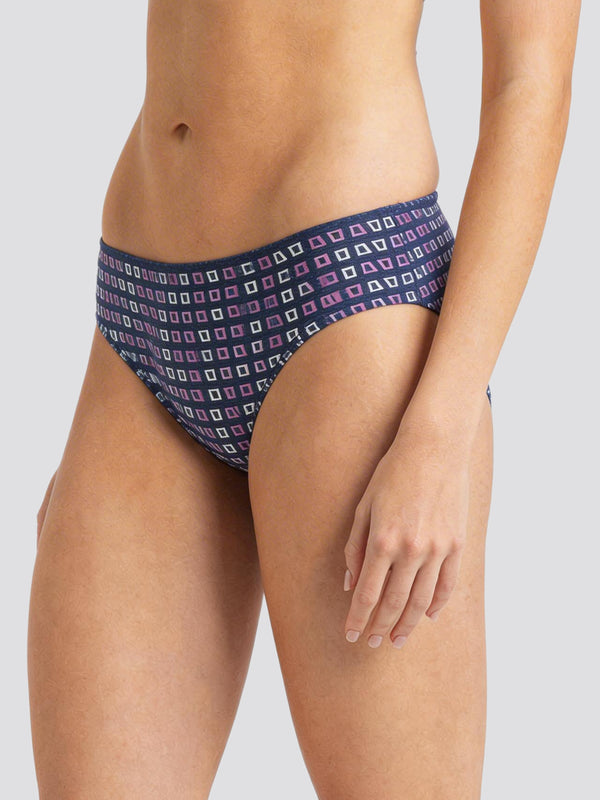 Kalyani 9535 Women's Full Coverage Grip Mid Waist Printed Hipster Panties | Pack of 6 | Colors and Prints may vary