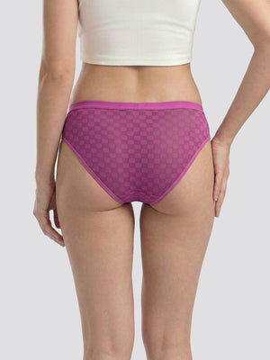 Kalyani 3529 Medium Coverage Cotton Lycra Fabric Mid Waist Printed Hipster Panties for Women | Pack of 6 | Colors and Prints may vary