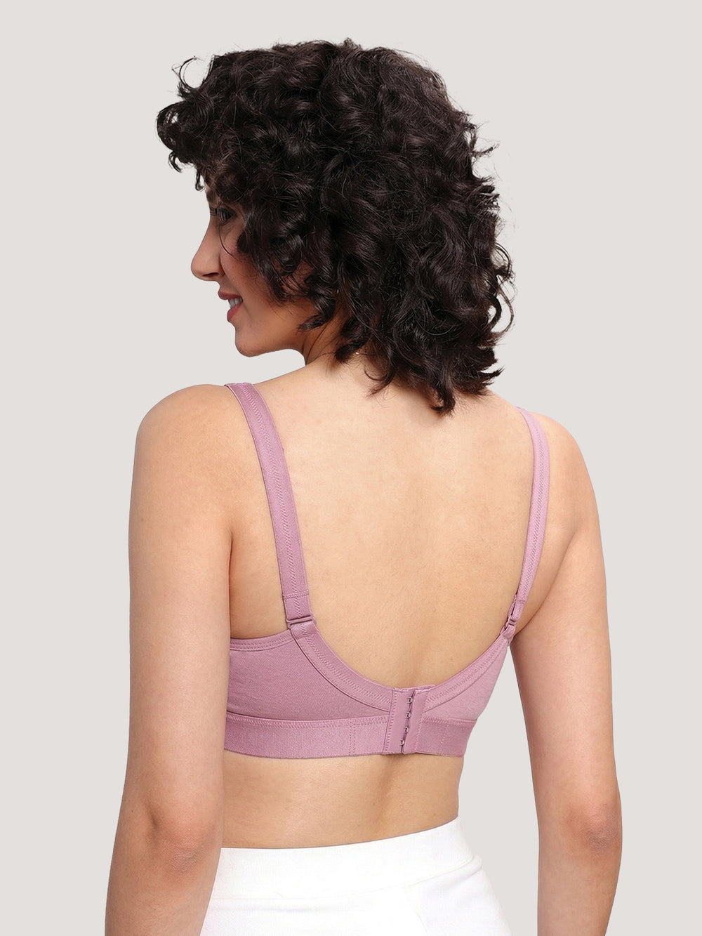 Kalyani Ashley Double Layered Seamless Cups Full Coverage Cotton Lycra Bra | Pack of 2 |ONION BLACK