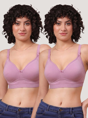 Kalyani Ashley Double Layered Seamless Cups Full Coverage Cotton Lycra Bra | Pack of 2 |ONION ONION