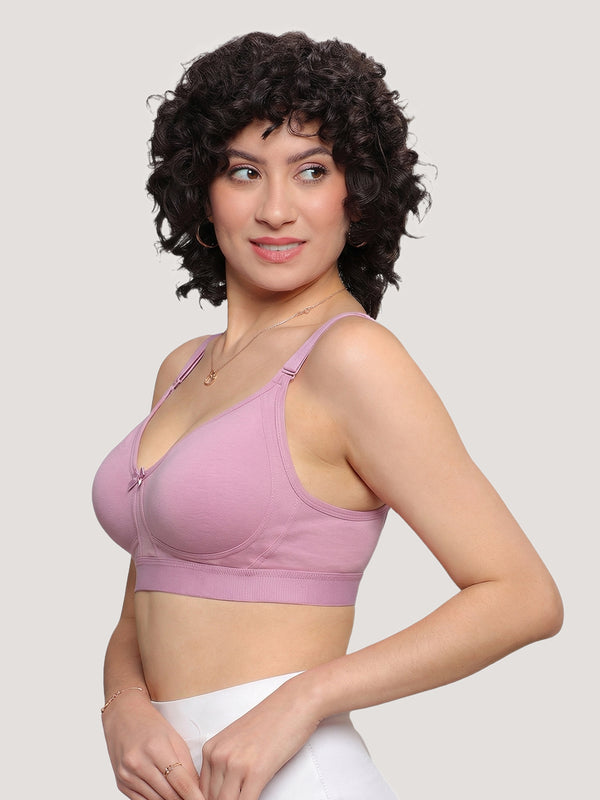 Kalyani Ashley Double Layered Seamless Cups Full Coverage Cotton Lycra Bra | Pack of 2 |ONION ONION