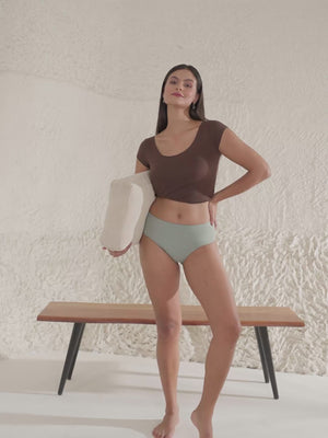 Cooper Women Super Stretchable Full Coverage High Waist Hipster Panties | Pack of 3-BROWN CREPE DARK VIOLET