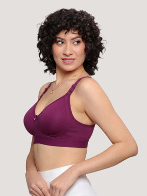 Kalyani Ashley Double Layered Seamless Cups Full Coverage Cotton Lycra Bra | Pack of 2 |ROSEBUD ROSEBUD