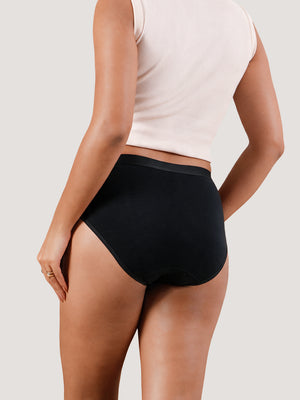 Sensa Mid-Rise Rich Cotton Hipster Panties for Women-BLACK BLACK BLACK