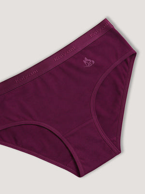 Sensa Mid-Rise Rich Cotton Hipster Panties for Women-BURGUNDY BURGUNDY BURGUNDY