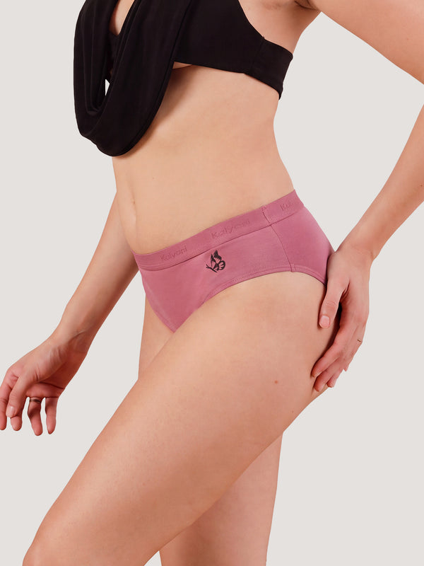 Sensa Mid-Rise Rich Cotton Hipster Panties for Women-ONION BURGUNDY DARK VIOLET